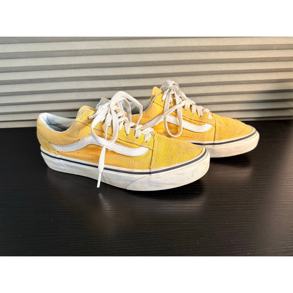 Vans Old Skool Yellow Suede Canvas Sneakers Women’s Size 6.5 Men’s Size 5 Shoes
